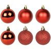 Bola Para Árvore De Natal Vermelha 6unid - Natal