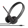 Headset Lenovo Essential Stereo Analog - Preto
