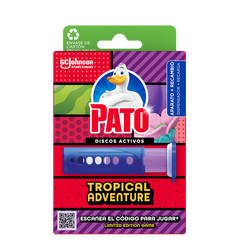 Discos Sanitários Ativos Gel Dispensador + Recarga Adventure 1 un