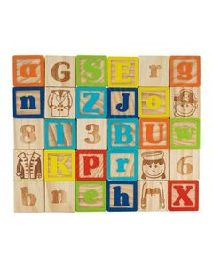 Jogo educativo de cubos de Madeira