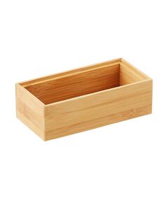 Organizador de gaveta empilhável ​​de bambu