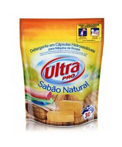 Detergente Máquina Roupa Capsulas Sabão Natural 30D - Ultra Pro
