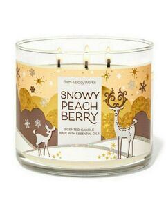 Vela Bath & Body Works Snowy Peach Berry