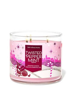 Vela Bath & Body Works Twisted Pepper Mint
