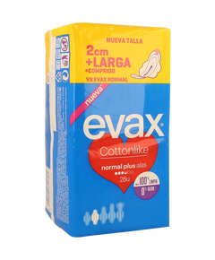 Penso Higiénico Com Abas Cottonlike Normal Plus - Evax 28un