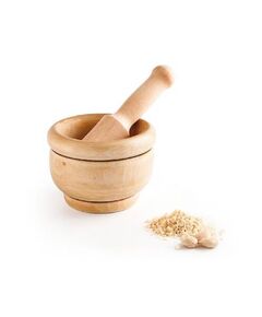 Almofariz 14 cm com Pilão de Madeira 15 cm