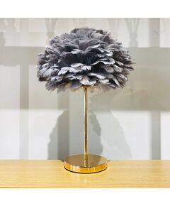 Candeeiro de penas cinza