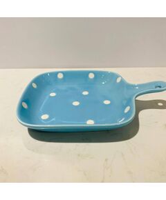 Travessa pequena Azul bolas Brancas