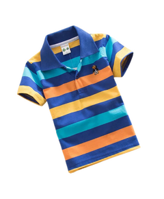 T-Shirt Polo infantil Listrada -  Azul