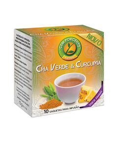 Chá Infusão Verde e Curcuma Cem Porcento 13gr