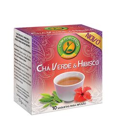 Chá Cem Porcento Verde E Hibisco 10 Saquetas
