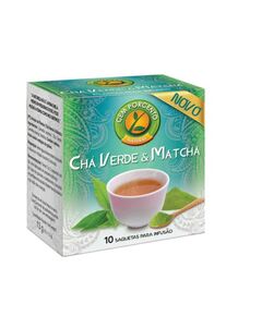 Chá Infusão Verde e Macha Cem Porcento 13gr