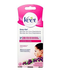 Easy Gel Banda De Cera Depilatória Pele Normal Facial - Veet