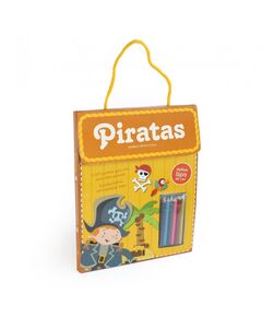Livro Diverkit: Pinta e Cola - Piratas
