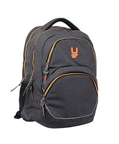 Mochila Unkeeper Ergonómica Cinza Escuro/Laranja