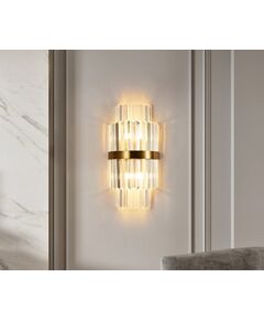 Caucasia lâmpada de parede de cristal de metal