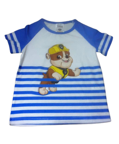 Camiseta Infantil Rubble Patrulha Pata, Manga Curta -Patrulha Pata ( 3-4 Anos )