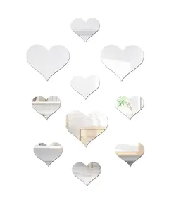 Espelhos de Coração de Acrílico 3D