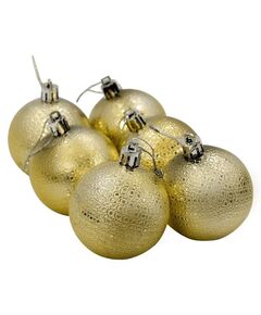 Kit 6 Bolas De Natal Mista - Dourado Natal