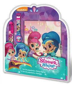 Conjunto Relógio Digital + Diário + Caneta Shimmer