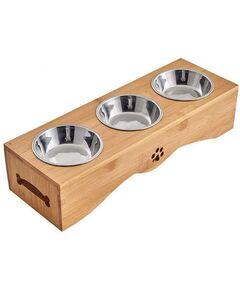 TIGELA PARA ANIMAL EM AÇO INOX COM 3-DIV. HCT-BZ42S