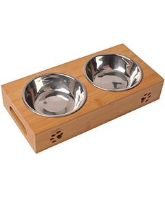 TIGELA PARA ANIMAL EM AÇO INOX COM -2DIV. HCT-BZ31S