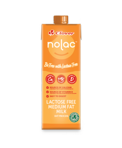 Leite meio gordo sem lactose Nolac 1L