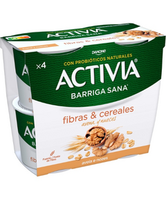 Iogurte Fresco Aveia Nozes ACTIVIA (4X120G)