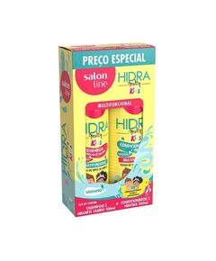 KIT SHAMPOO + CONDICIONADOR SALON LINE HIDRA MULTY 300 ML - Kid´s