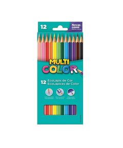 Lápis de Cor Hexagonal 12 Cores – MultiColor