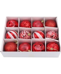 12 peças de enfeites de bolas de Natal