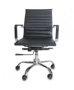 Cadeira PU HIGH Executiva 2 Níveis Desmontada - Preta