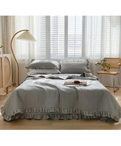 Jogo de Lençol King - Cinzenta