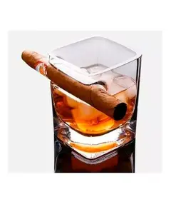 Copo Para Whisky Com Suporte Para Charuto
