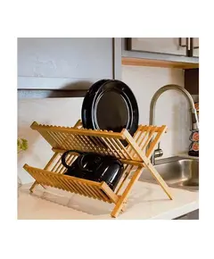 Escorredor De Louças Pratos Em Bambu
