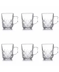 Conjunto 6 Xícaras Caneca De Vidro Para Café 200Ml