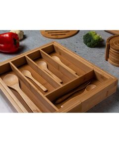 Organizador p/Gavetas Porta Talheres em Bambu