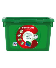 Detergente em cápsulas 3 em 1 frescura ativa 16