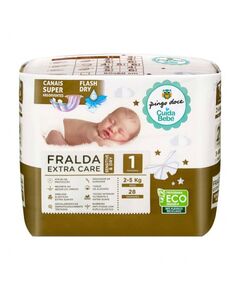 Fraldas Pingo Doce Extra Care Sensitive & Dry T1