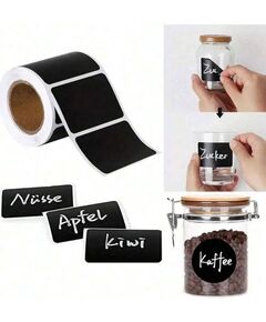 Rolo de 120 etiquetas adesivas & caneta de giz liquida
