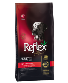 Reflex | Reflex Plus Cão Adulto Light & Esterilizada 15kg