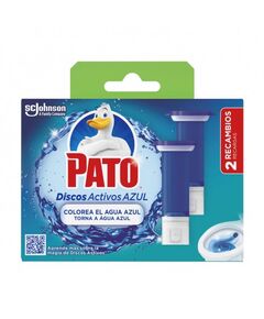 Pato Discos Ativos Sanitários 2 Recargas - Água Azul