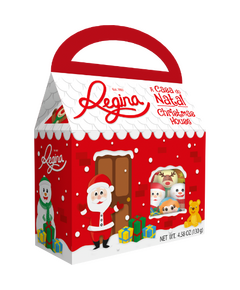 Casa de Natal com Figuras de Chocolate de Leite - 130g