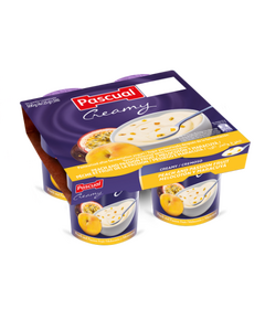 PASCUAL IOGURTE CREMOSO PÊSSEGO/MARACUJÁ - 4X125G
