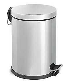 Balde de Lixo inox com Pedal Flora - 8L
