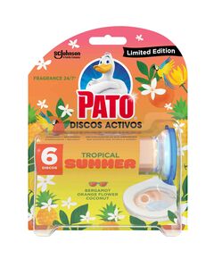 Discos Sanitários Ativos Dispensador + Recarga Tropical Summer