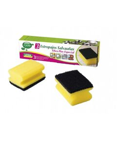 SAYMA Esponjas de Fibra Plus Especial Salva Unhas Pack 3