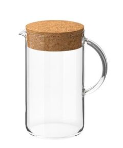 IKEA JARRO C/TAMPA, VIDRO TRANSPARENTE/CORTIÇA, 1.5 L