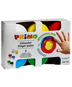 PRIMO PINTURA DE DEDOS CAIXA COM 6 CORES 50G