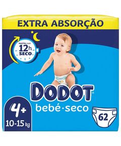 Dodot  Fralda Bebé Seco Extra T4+ (10-15Kg) 62Un